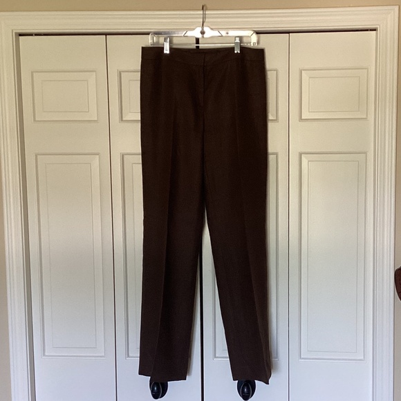 Lafayette 148 brown linen pants, Size 10 - Picture 1 of 3